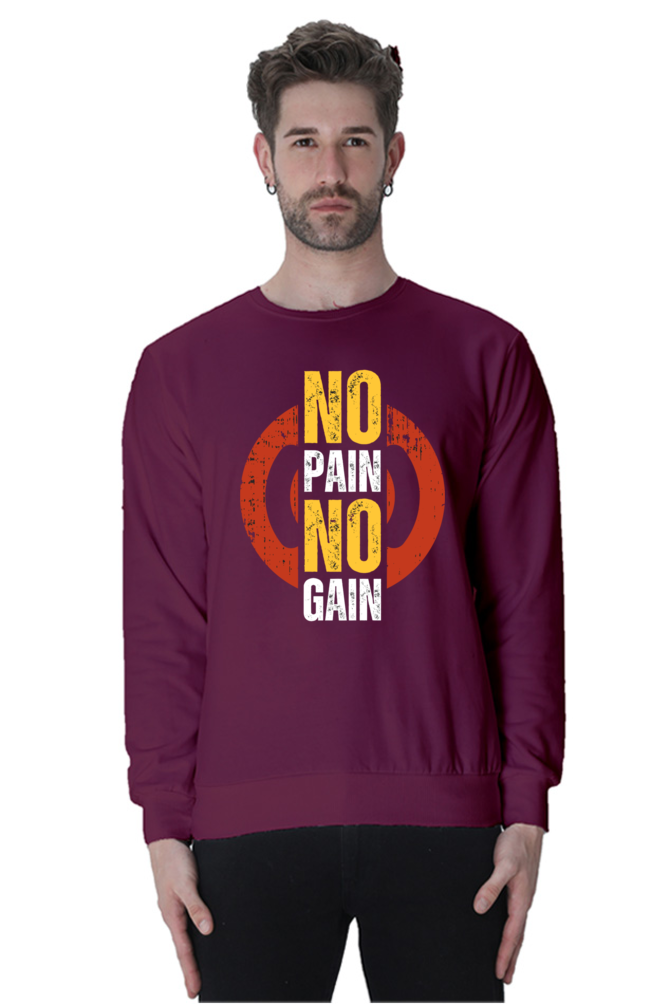 No Pain No Gain - TrendsOnMove Graphic Printed Sweatshirt