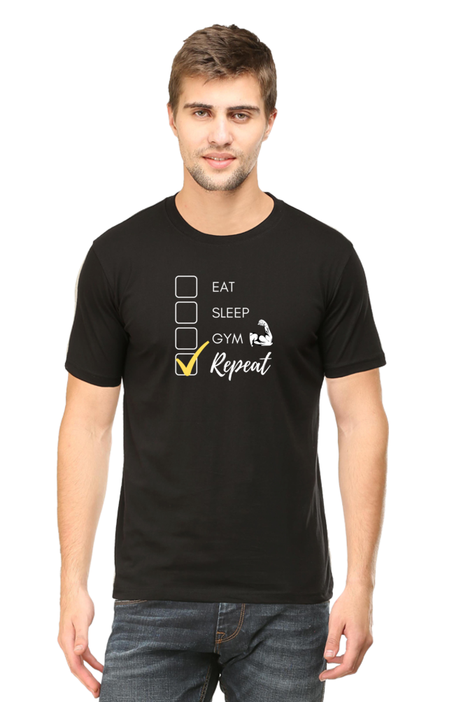 Eat Sleep Gym Repeat - TrendsOnMove Unisex Graphic Printed T-Shirt