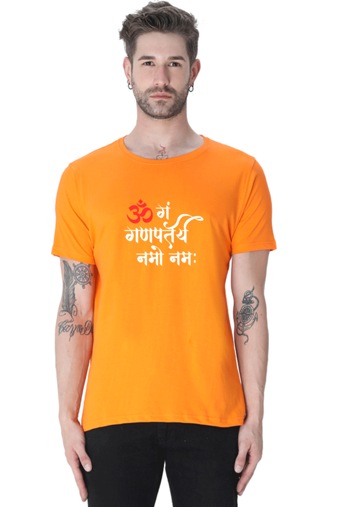 Om Gan Ganpataye Namo Namah - TrendsOnMove Unisex Graphic Printed T-Shirt