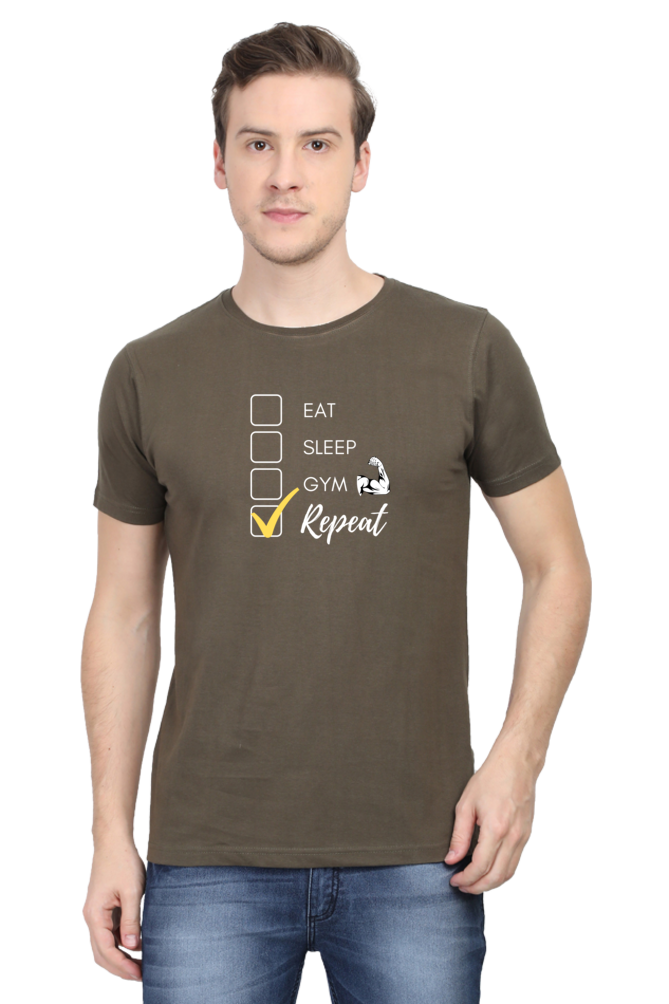 Eat Sleep Gym Repeat - TrendsOnMove Unisex Graphic Printed T-Shirt