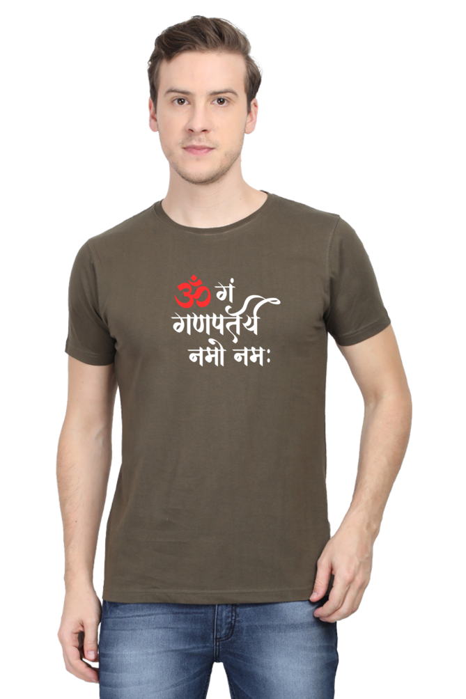 Om Gan Ganpataye Namo Namah - TrendsOnMove Unisex Graphic Printed T-Shirt