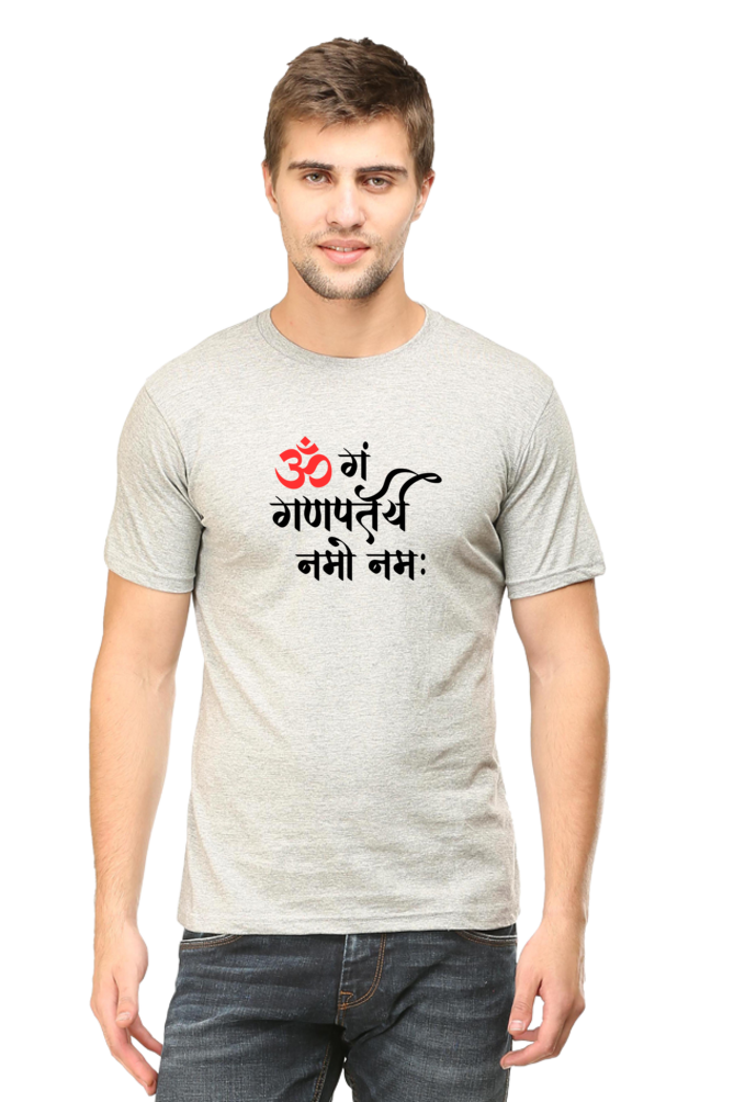 Om Gan Ganpataye Namo Namah - TrendsOnMove Unisex Graphic Printed T-Shirt