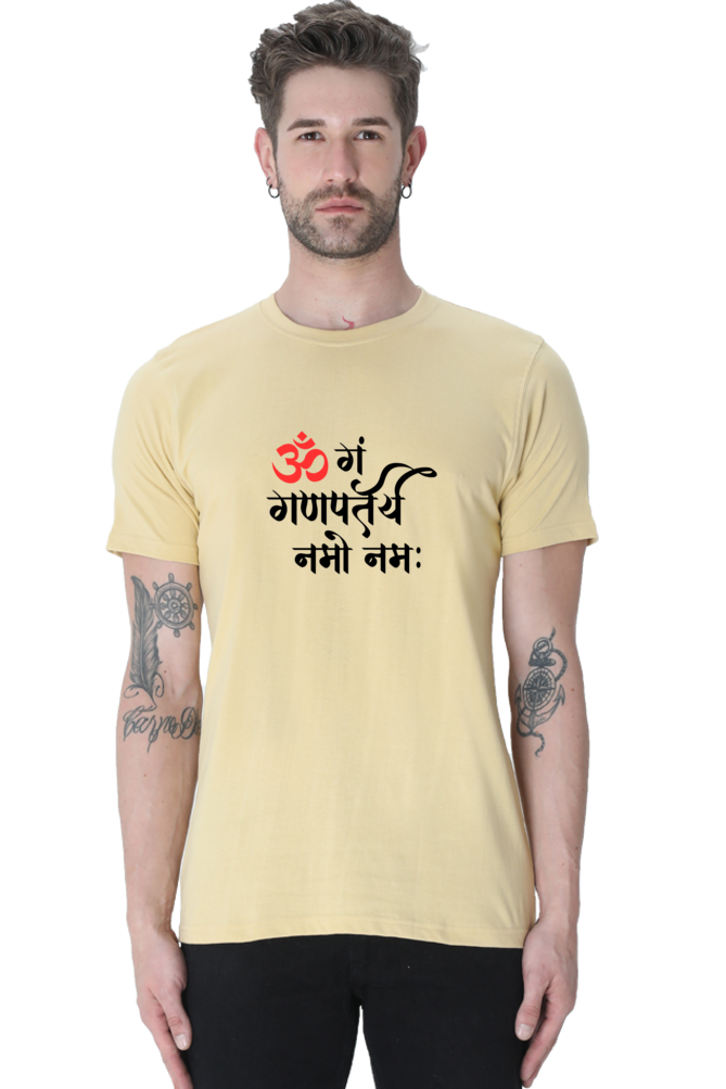 Om Gan Ganpataye Namo Namah - TrendsOnMove Unisex Graphic Printed T-Shirt