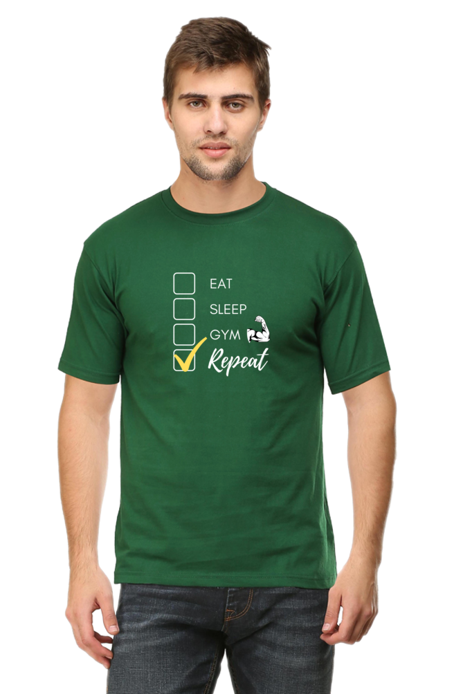 Eat Sleep Gym Repeat - TrendsOnMove Unisex Graphic Printed T-Shirt