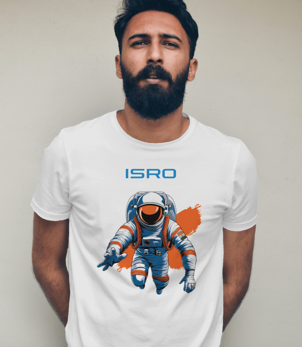 ISRO - TrendsOnMove Cotton Printed T-Shirt