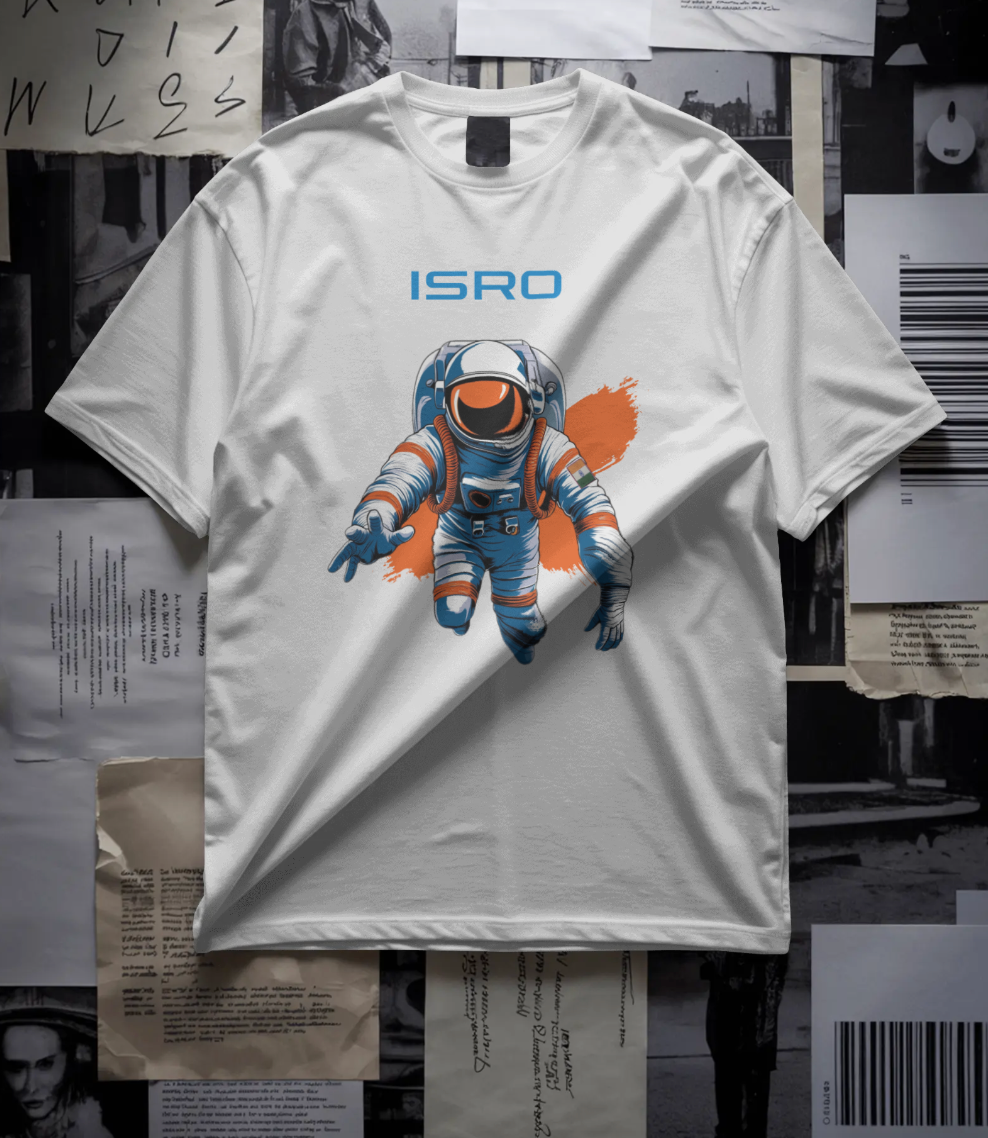 ISRO - TrendsOnMove Cotton Printed T-Shirt